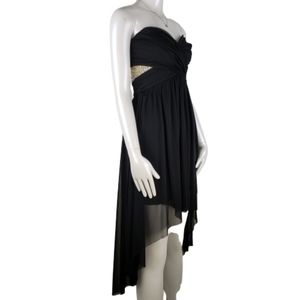 Charlotte Russe party black sequin Chiffon dress Small